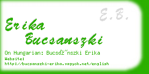 erika bucsanszki business card